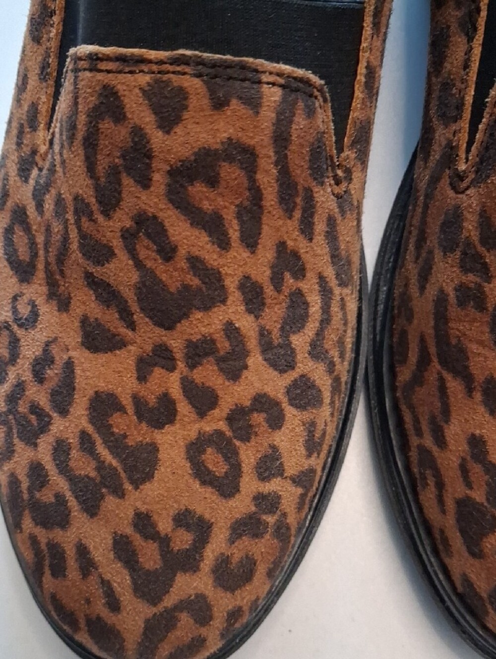 Clarks Leopard-Print Slip-On Flats in Brown and Black - Picture 4 of 8